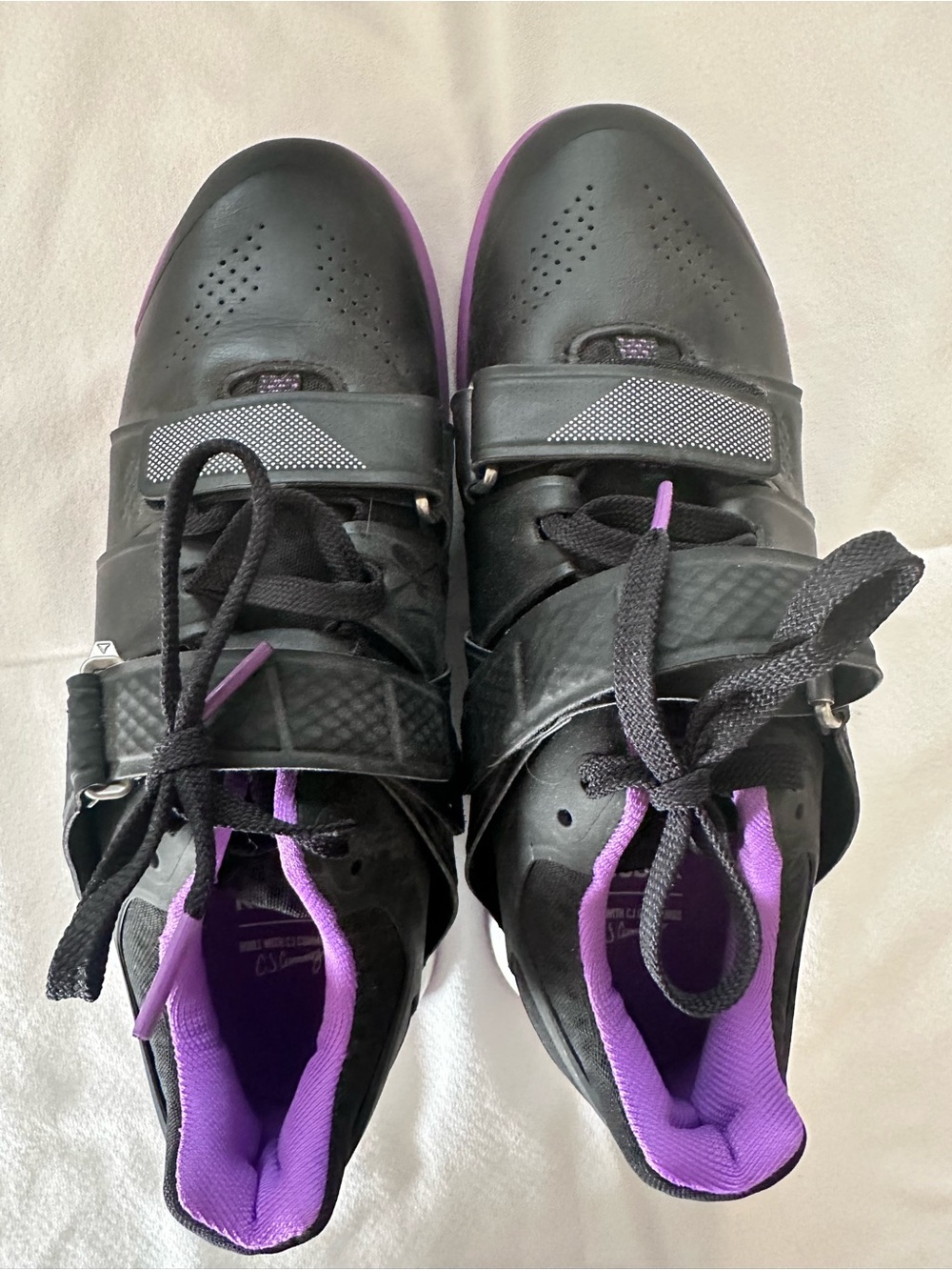 Women’s Reebok Legacy Lifter Black and Purple Shoes - Picture 2 of 6